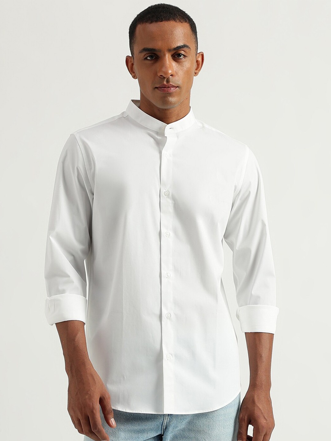 

United Colors of Benetton Slim Fit Cotton Casual Shirt, White