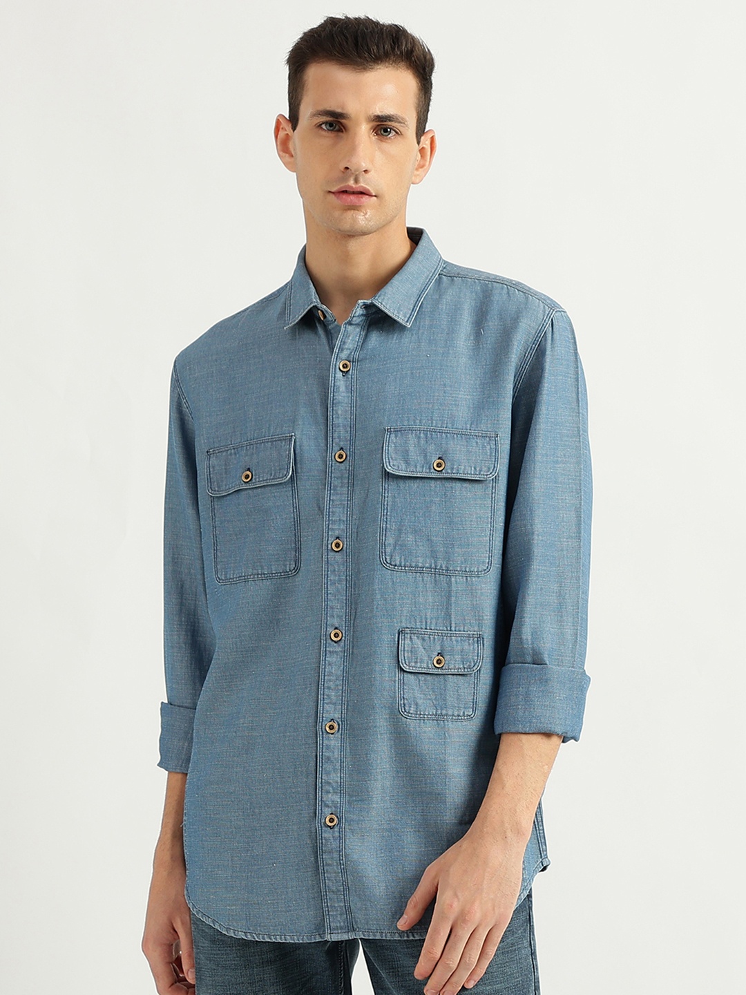 

United Colors of Benetton Micro Ditsy Printed Casual Shirt, Green