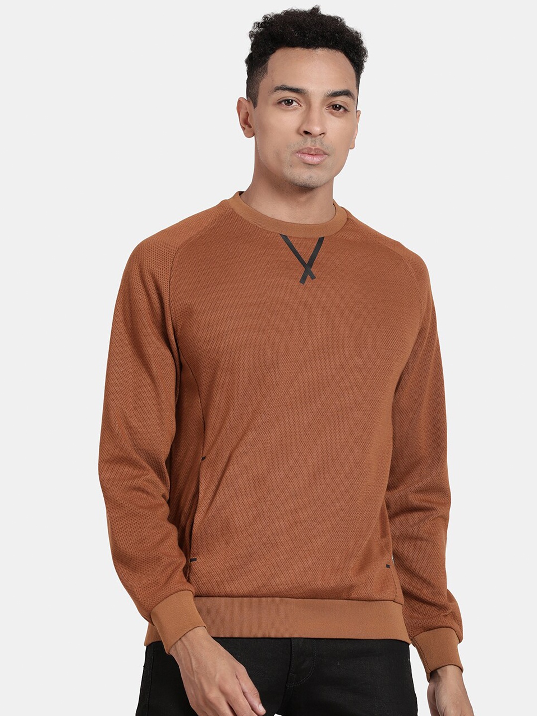 

t-base Round Neck Pullover Sweatshirt, Orange