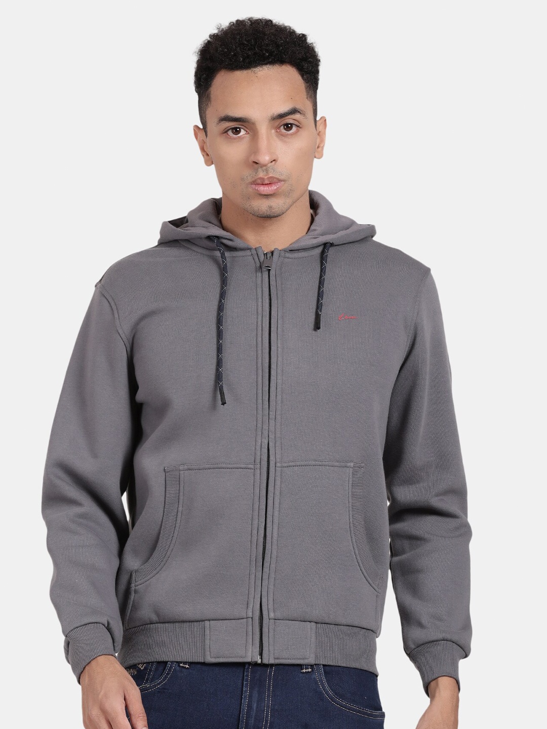 

t-base Hooded Front Open Sweatshirt, Grey