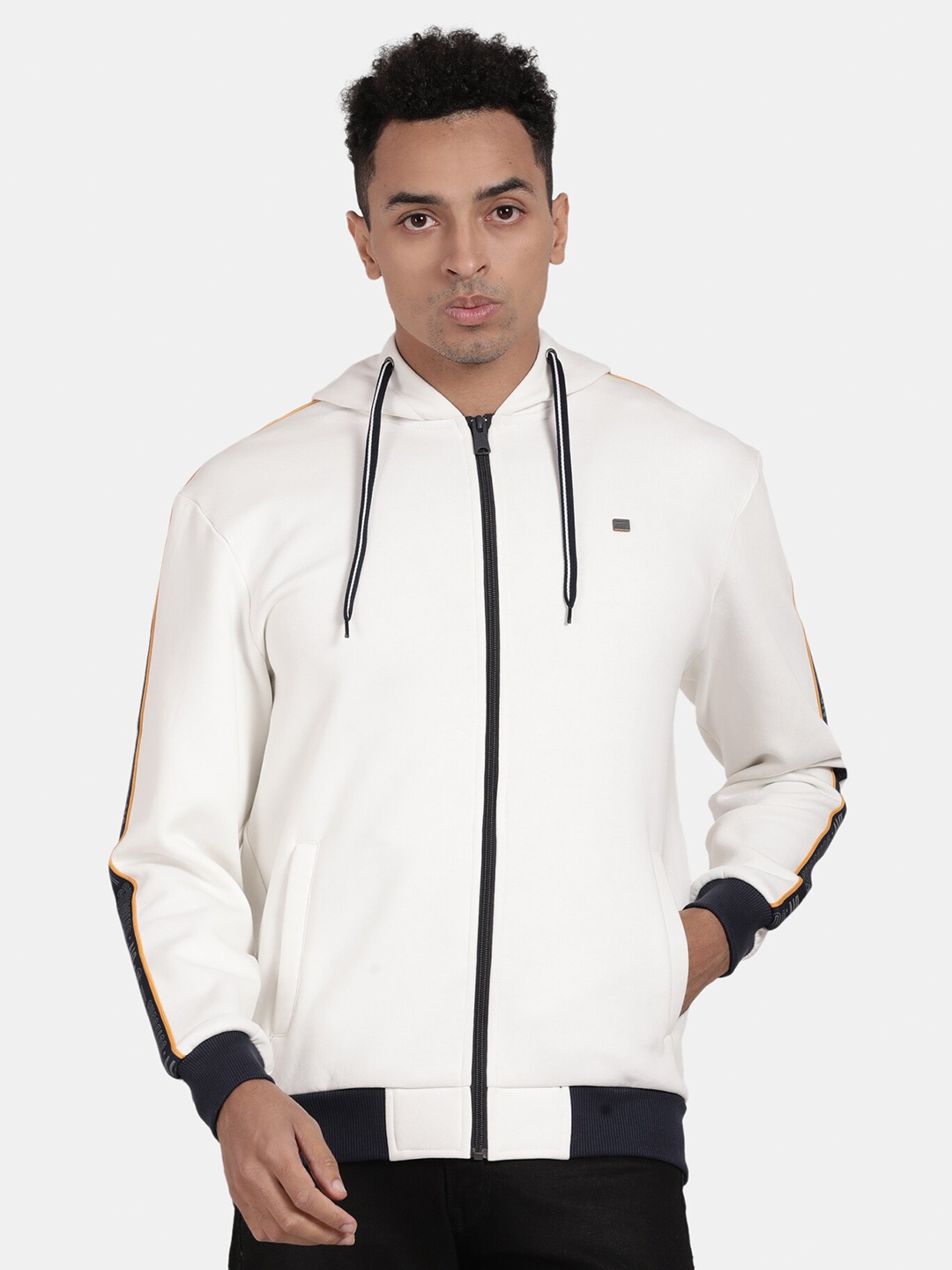 

t-base Hooded Front Open Sweatshirt, White