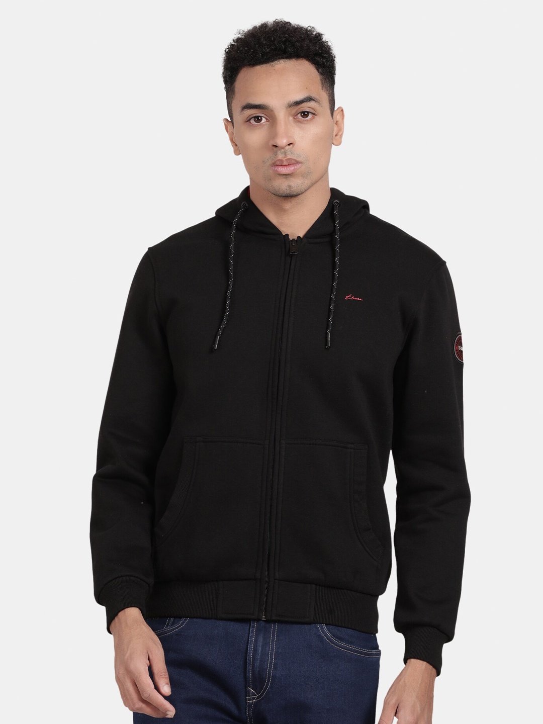 

t-base Front-Open Hooded Sweatshirt, Black