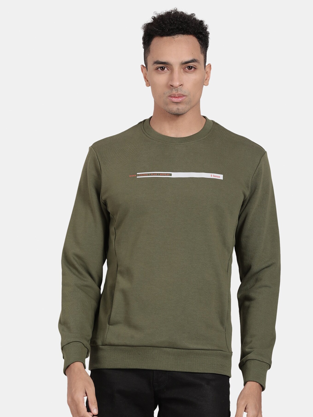 

t-base Round Neck Long Sleeve Sweatshirt, Green