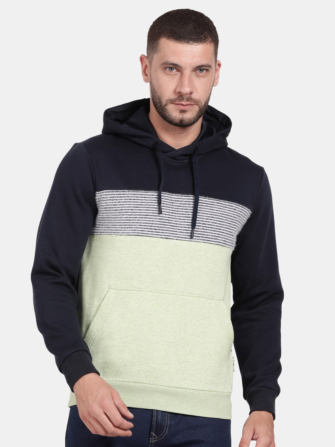 

t-base Colourblocked Hooded Sweatshirt, Green
