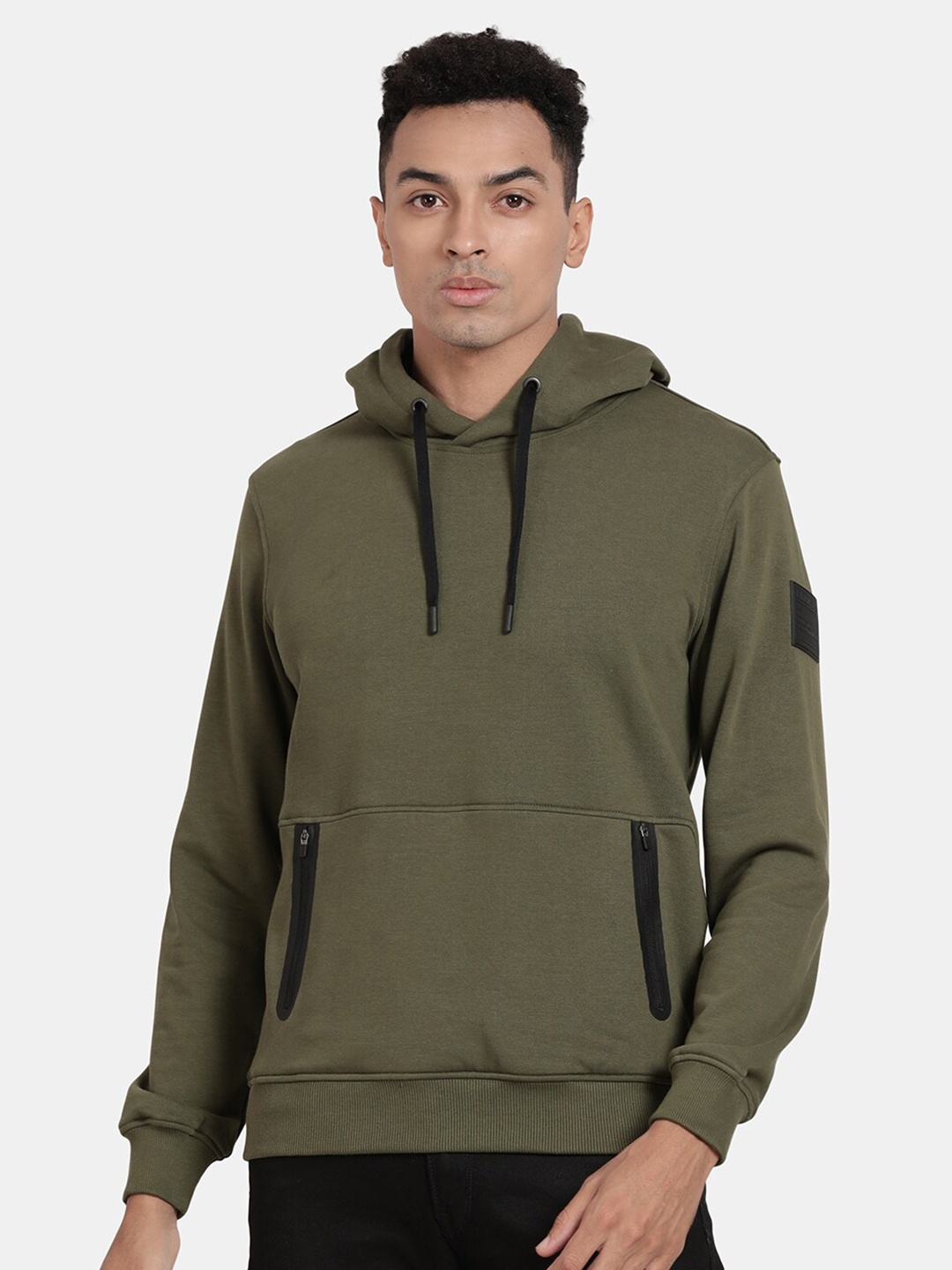 

t-base Hooded Long Sleeve Pullover, Green