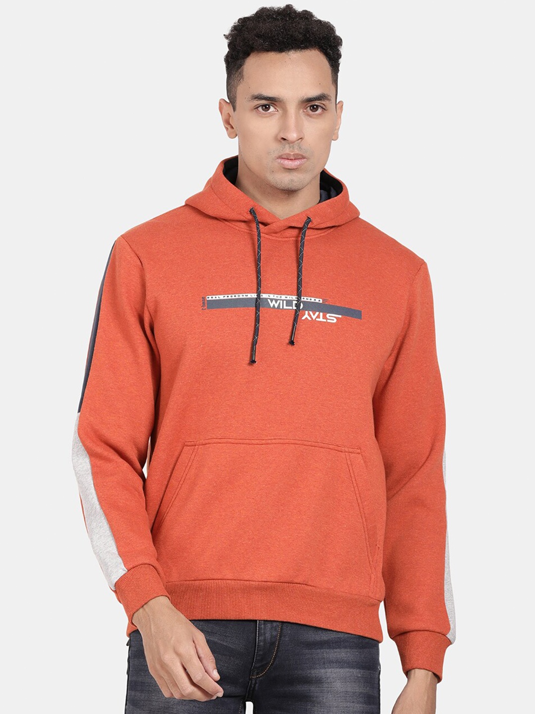 

t-base Men Men Solid Pullover Sweatshirt, Orange