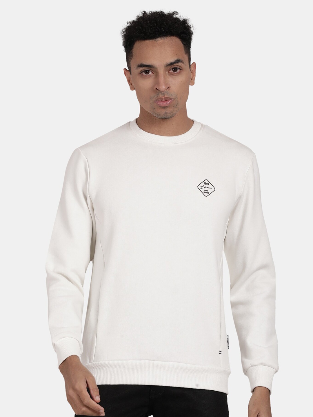 

t-base Round Neck Pullover Sweatshirt, White