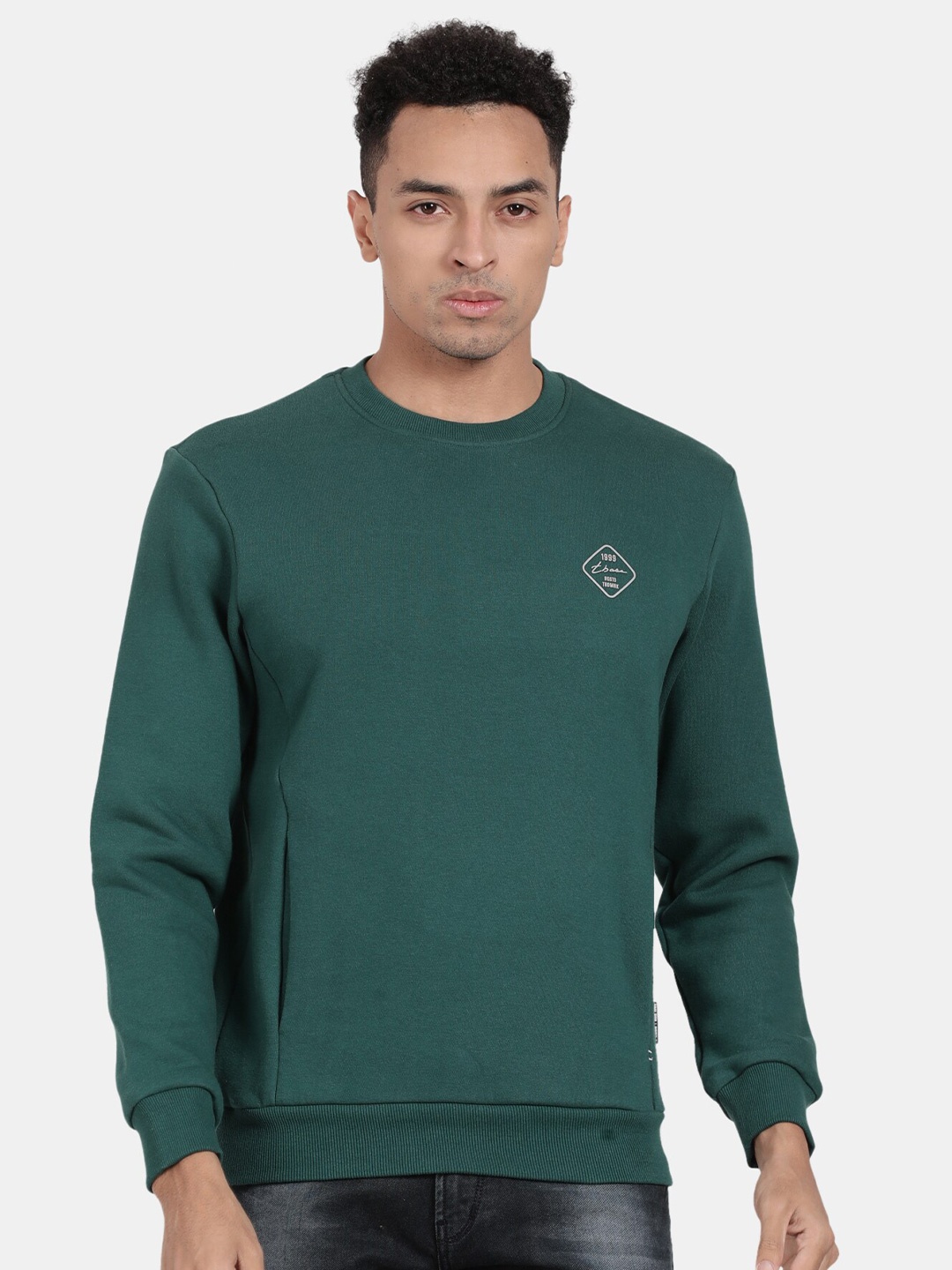 

t-base Round Neck Pullover Sweatshirt, Green