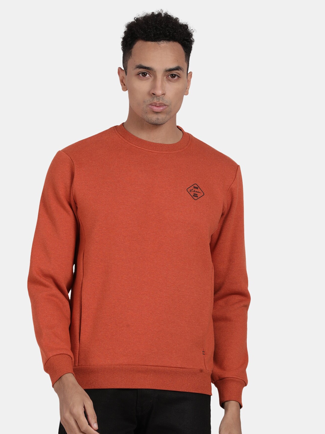 

t-base Round Neck Pullover Sweatshirt, Orange