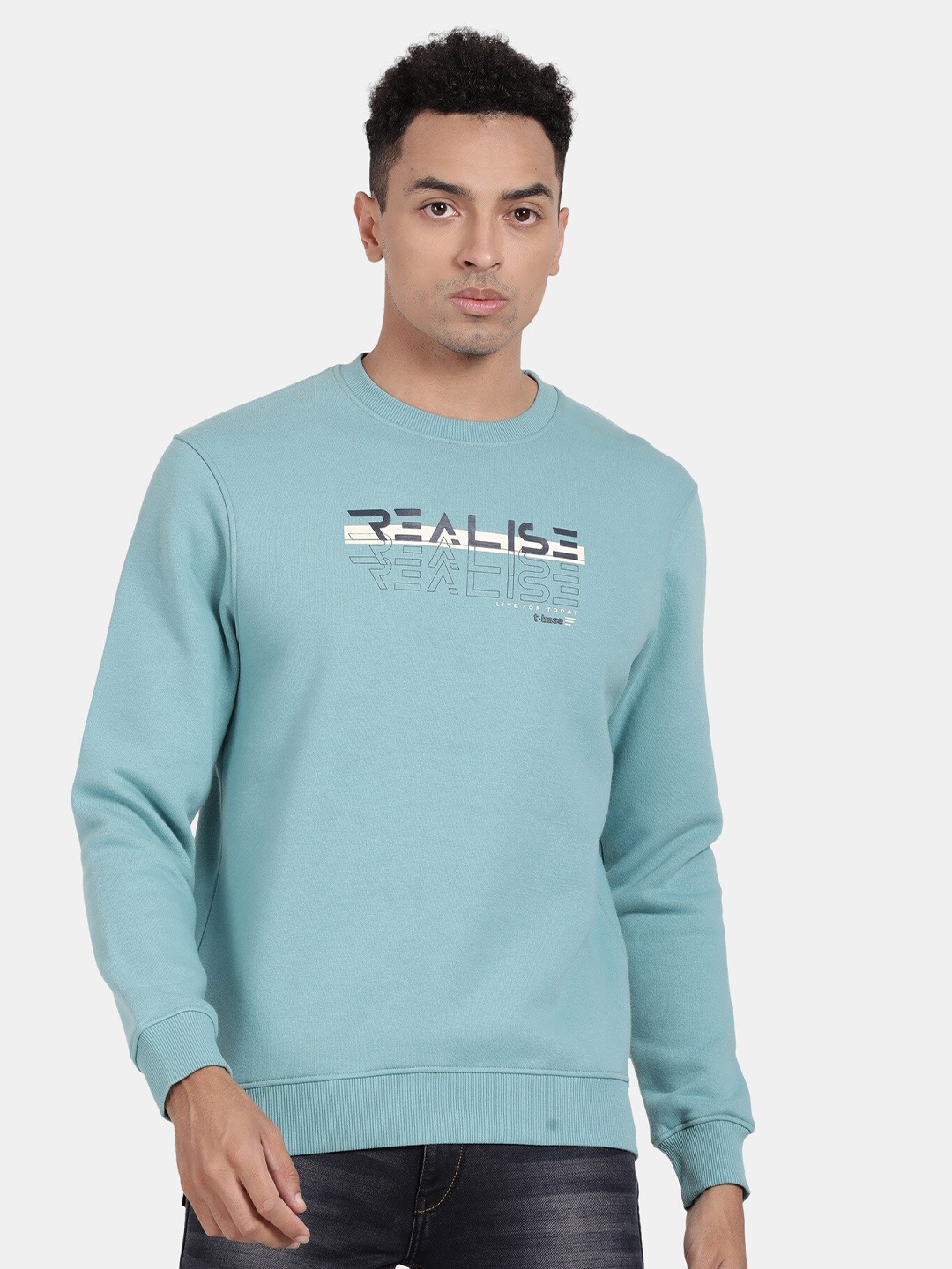 

t-base Typography Printed Sweatshirt, Green