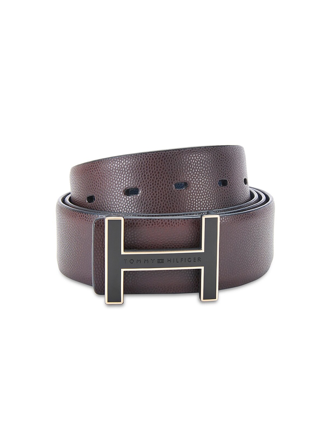 

Tommy Hilfiger Men Textured Leather Reversible Formal Belt, Brown