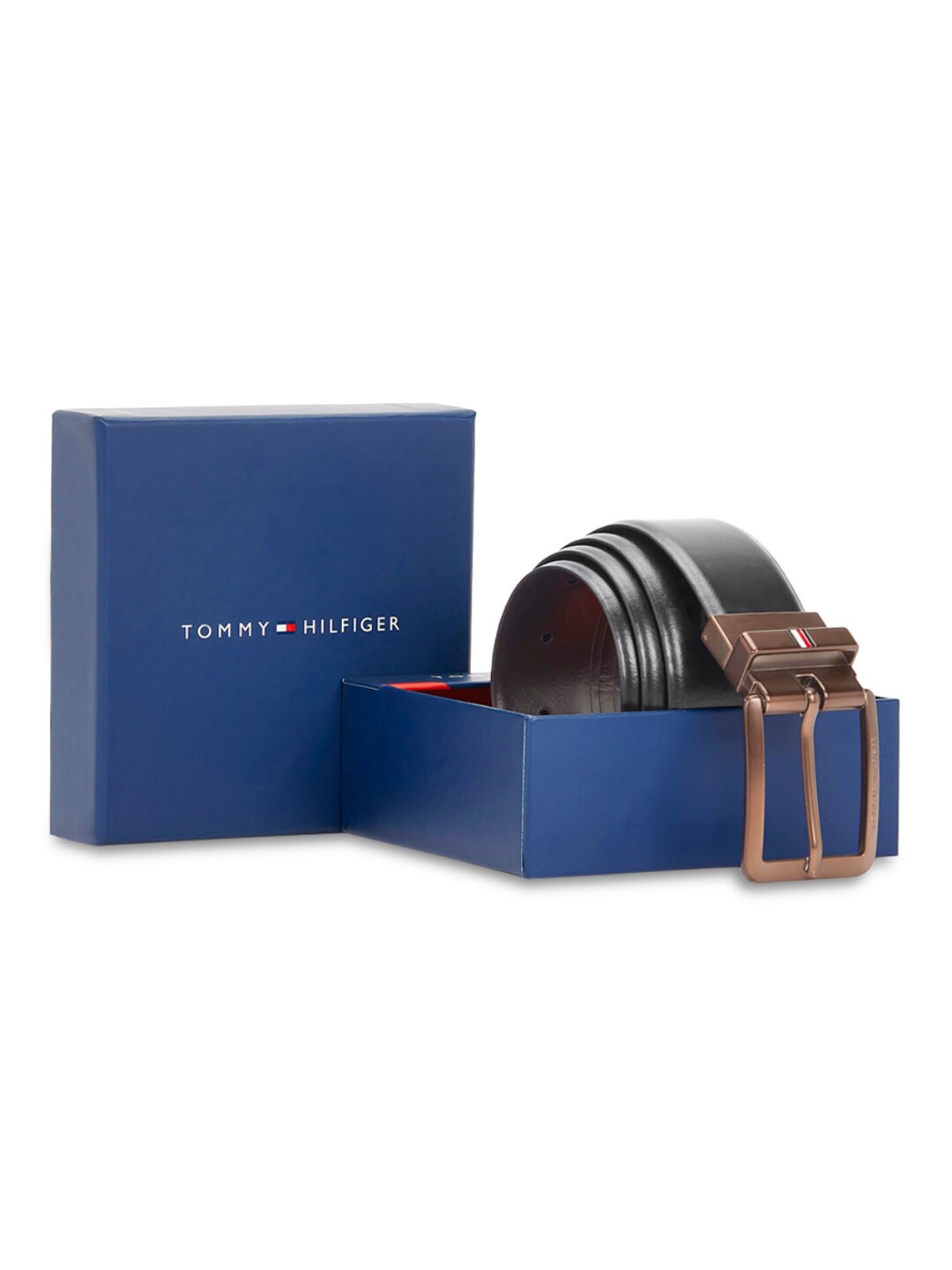 

Tommy Hilfiger Men Leather Reversible Formal Belt, Black