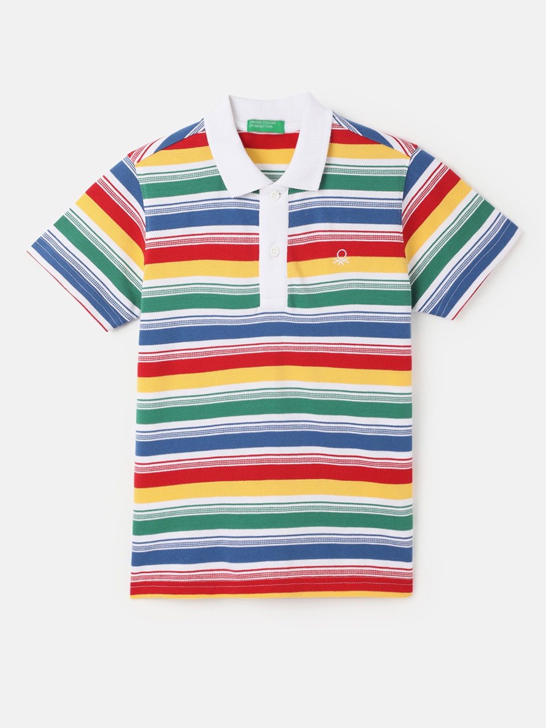 

United Colors of Benetton Colourblocked Polo Collar Regular T-Shirt, Purple