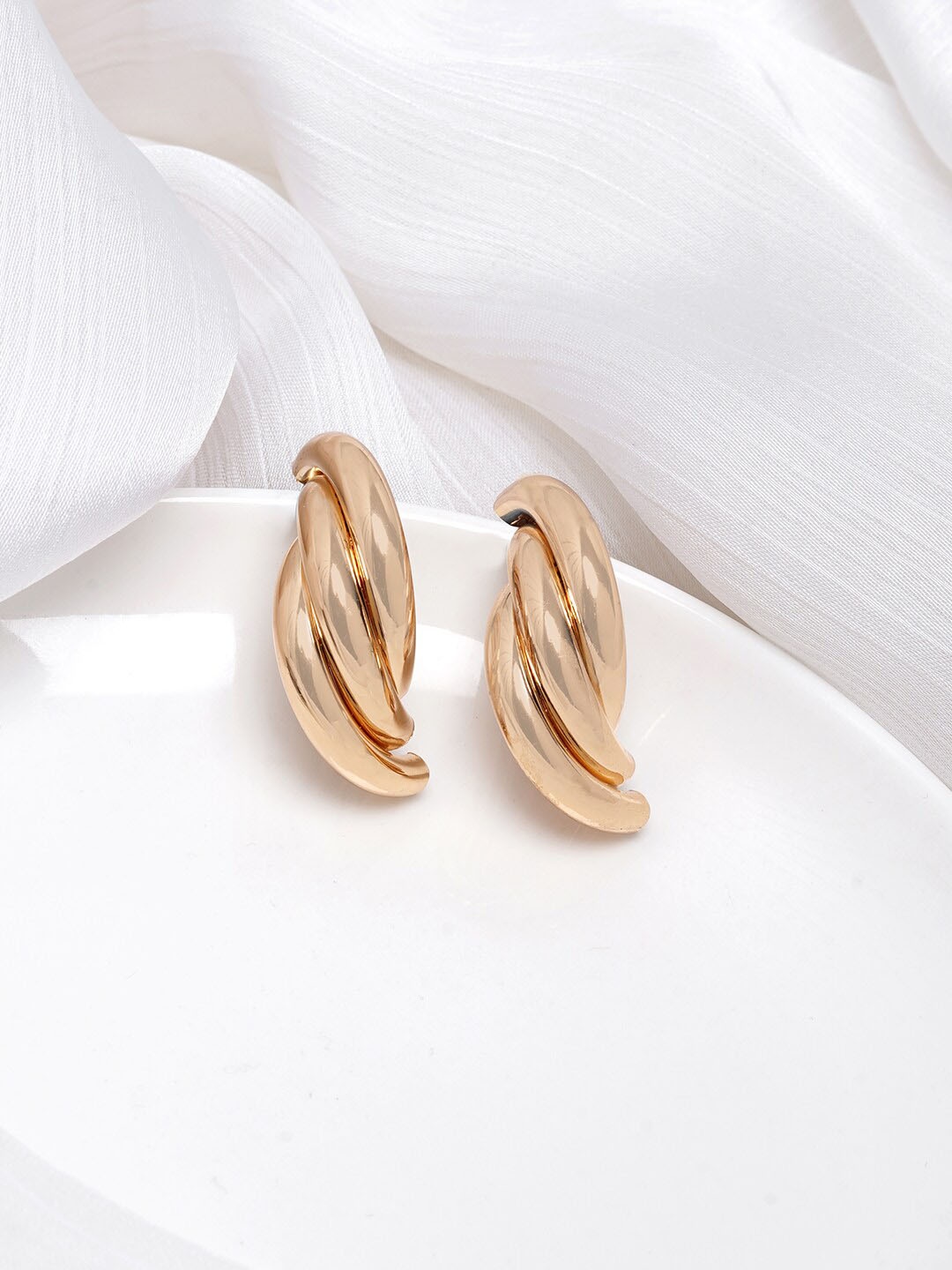 

BEWITCHED Gold-Plated Contemporary Studs Earrings
