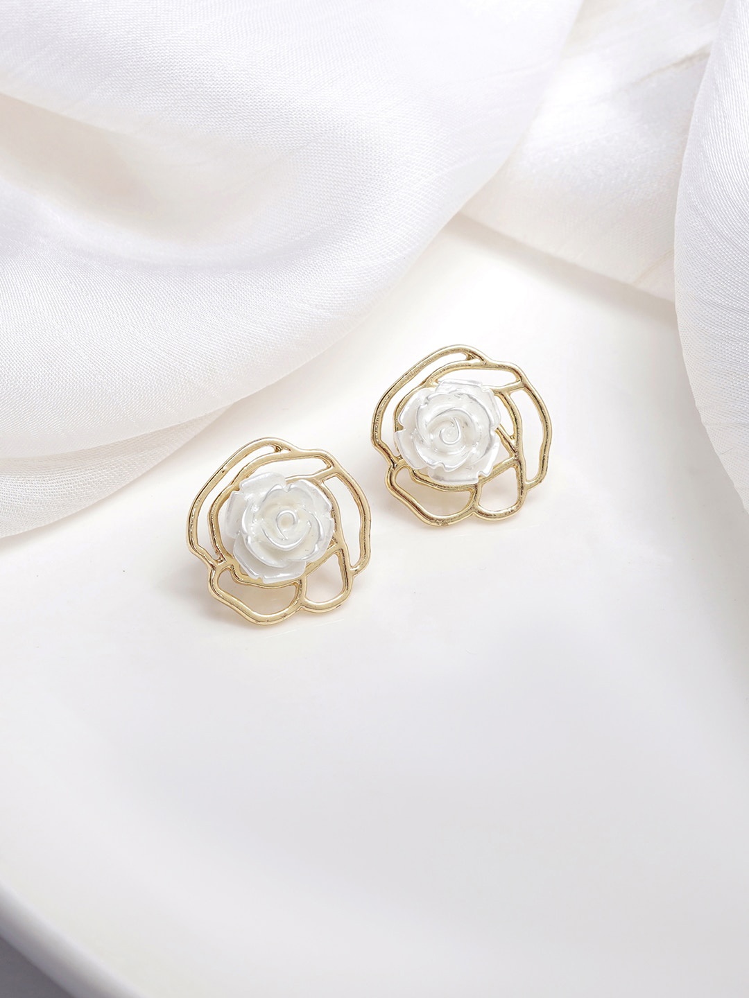 

BEWITCHED Gold-Plated Contemporary Studs Earrings