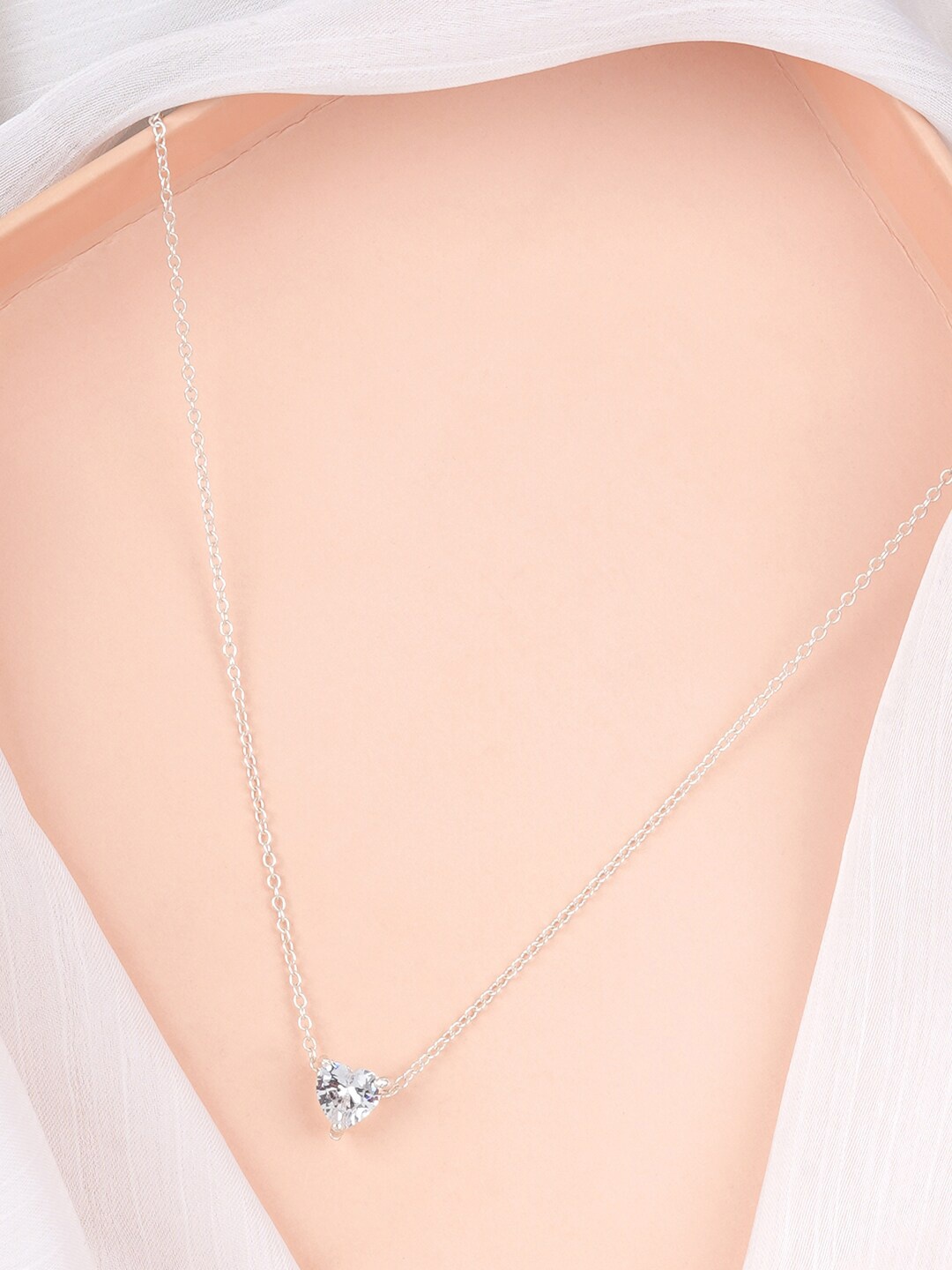 

BEWITCHED Silver-Plated Artificial Stone Studded Chain
