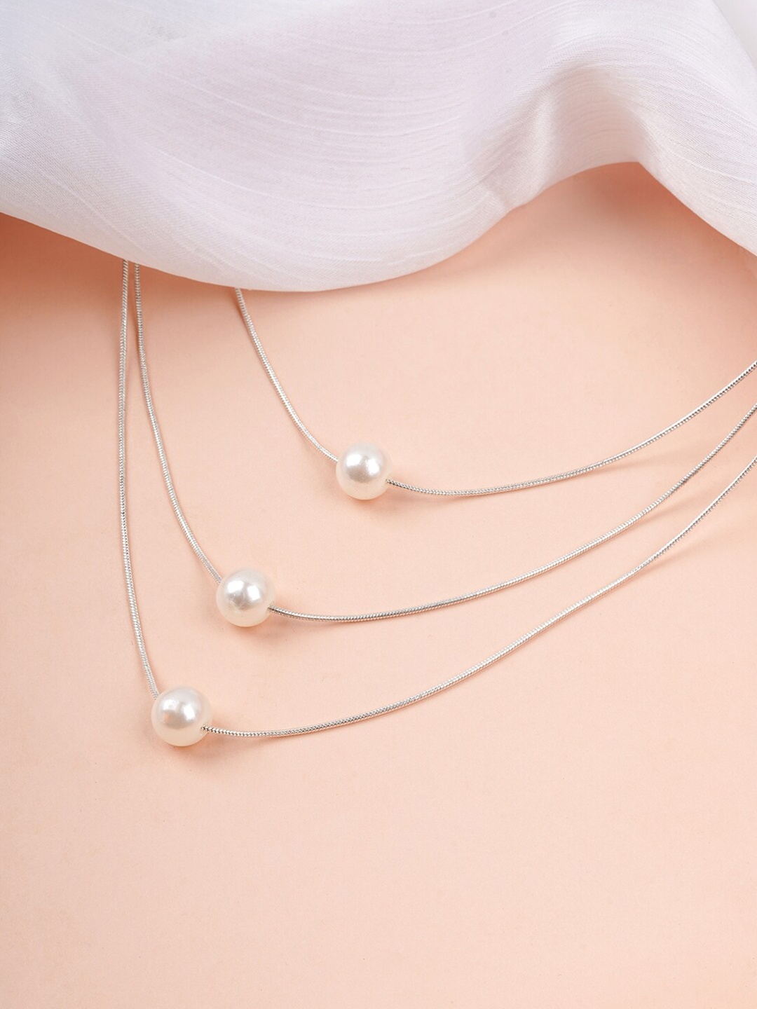 

BEWITCHED Pearls Layered Necklace, Silver