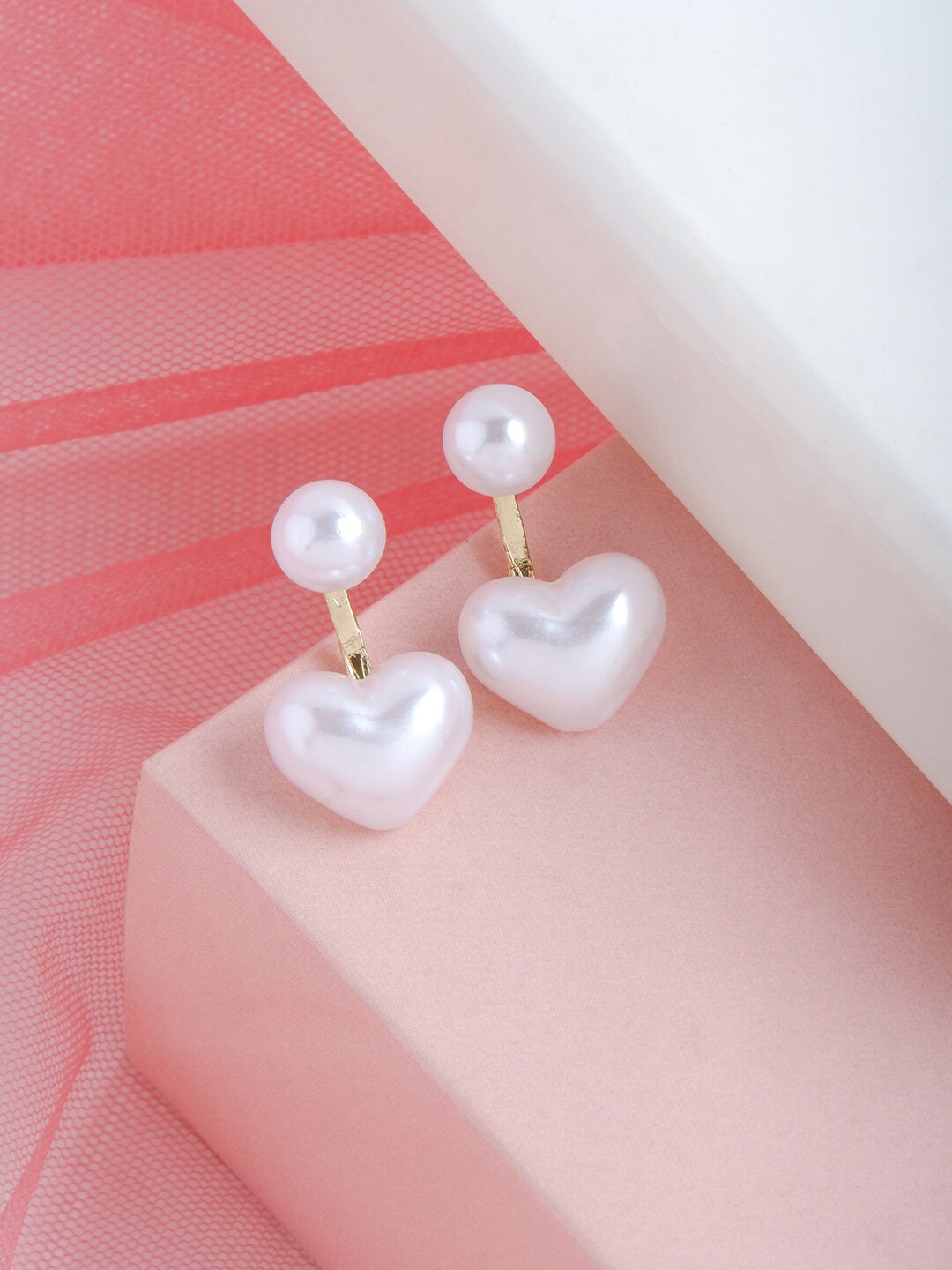 

BEWITCHED Gold-Plated Heart Shaped Drop Earrings