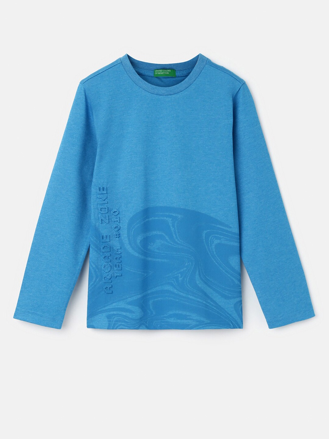 United Colors of Benetton Boys Abstract Printed T-Shirt, Blue