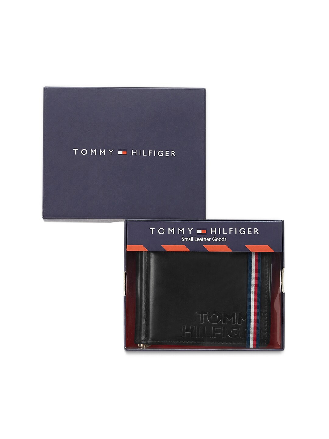 

Tommy Hilfiger Men Leather Two Fold Wallet, Black