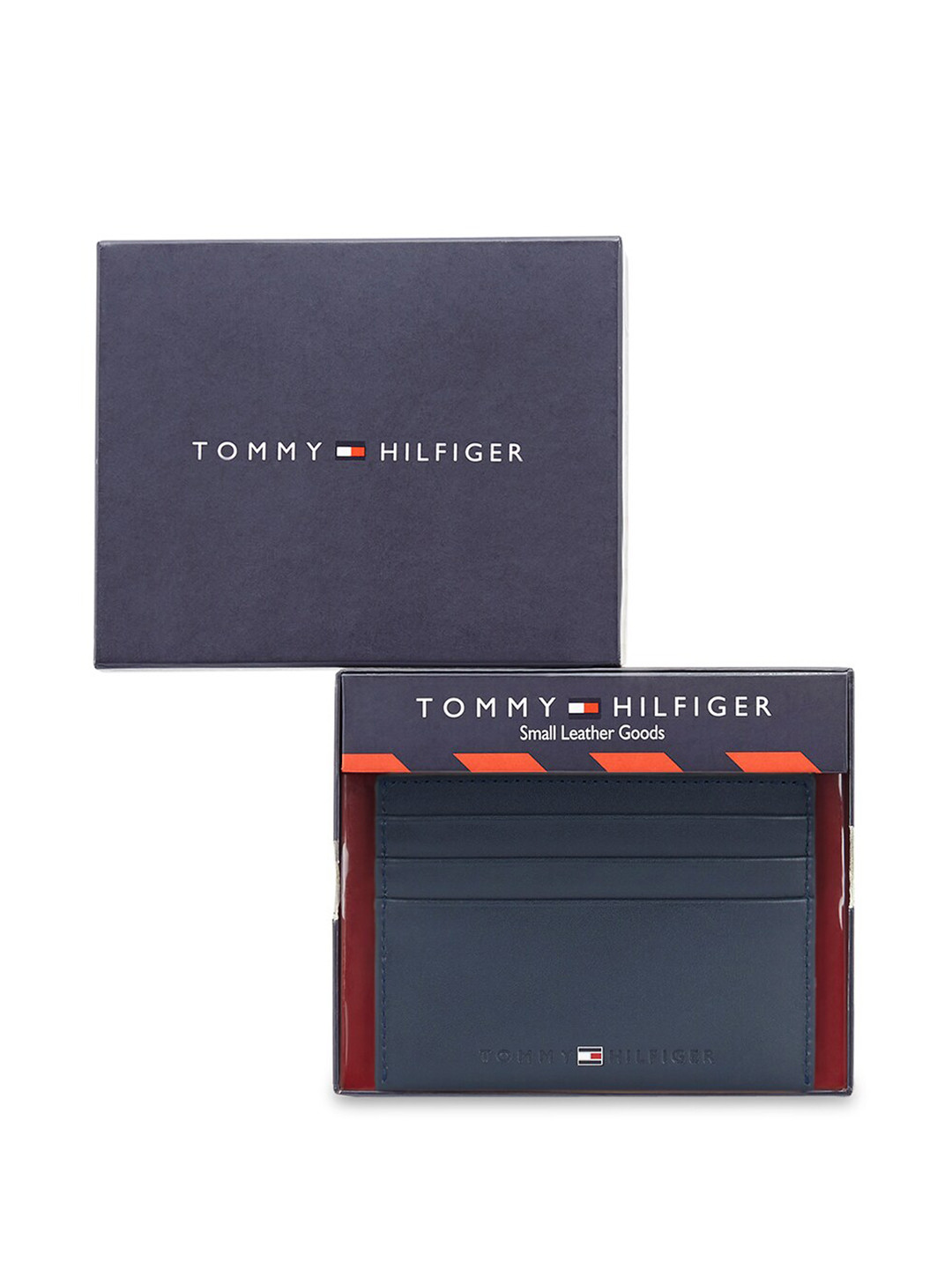 

Tommy Hilfiger Men Leather Card Holder, Navy blue