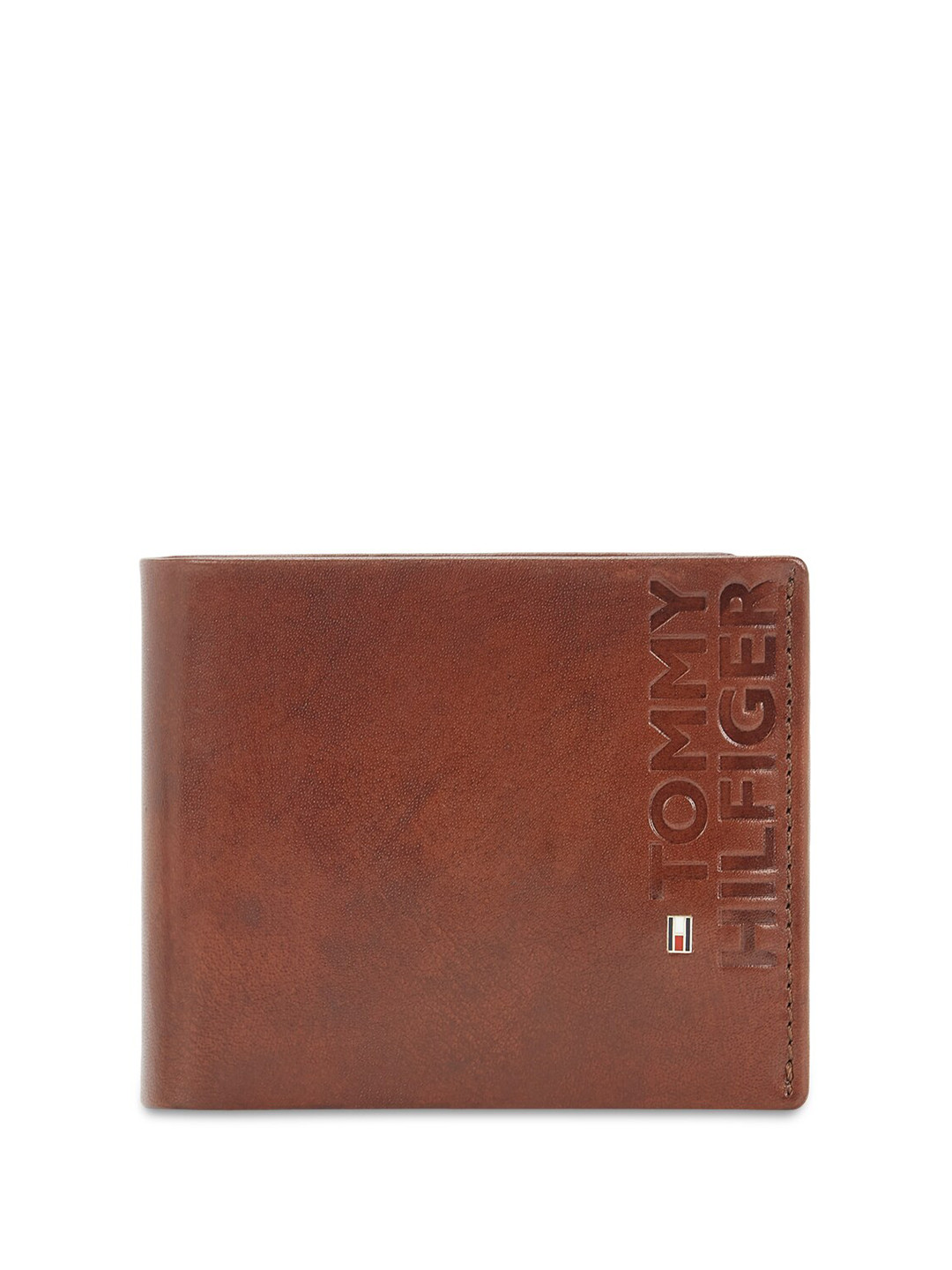 

Tommy Hilfiger Men Leather Two Fold Wallet, Brown