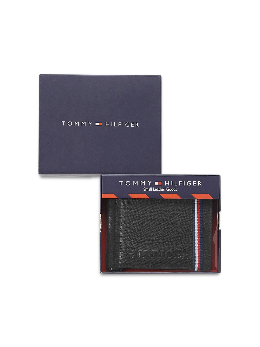 

Tommy Hilfiger Men Leather Two Fold Wallet, Black