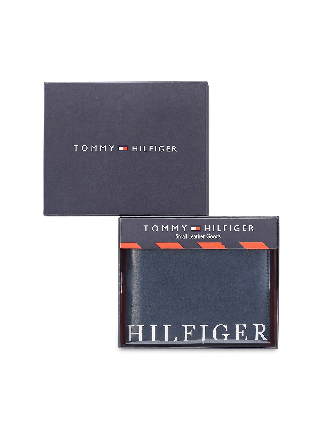 

Tommy Hilfiger Men Leather Two Fold Wallet, Navy blue