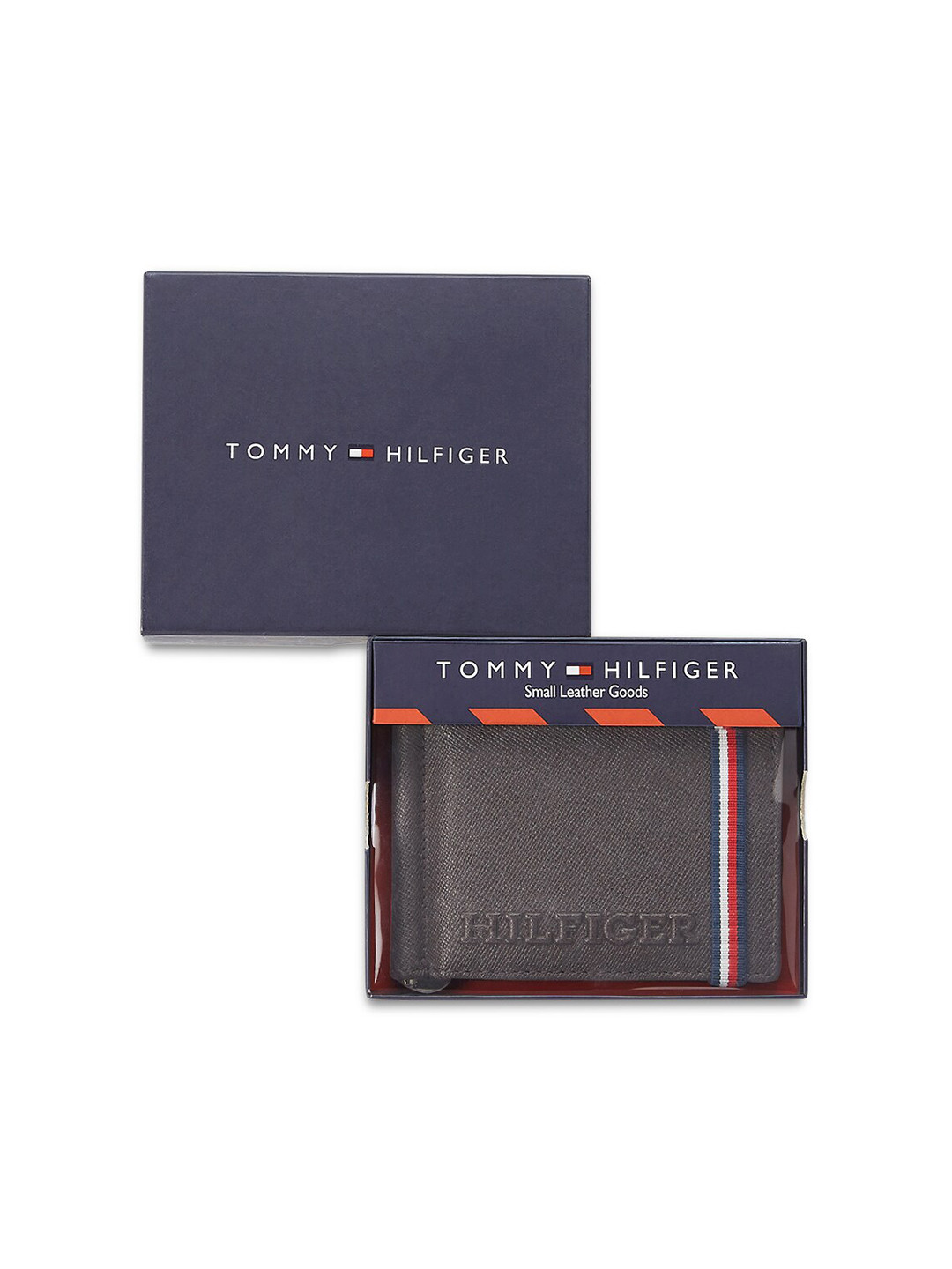 

Tommy Hilfiger Men Leather Two Fold Wallet, Brown