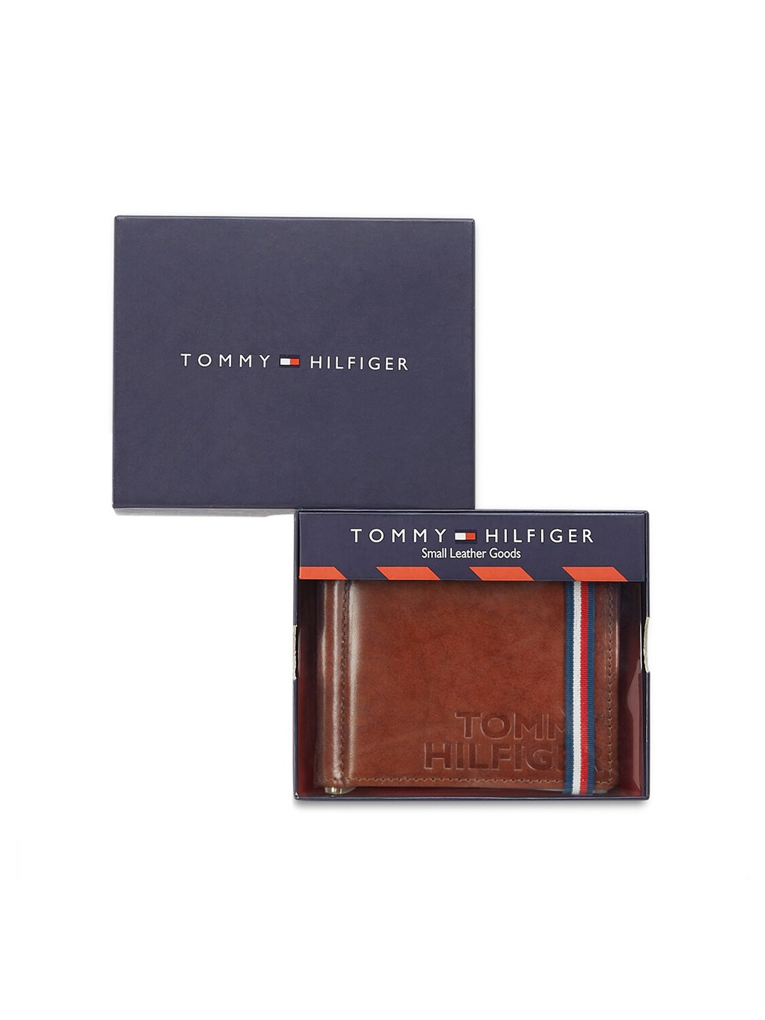 

Tommy Hilfiger Men Leather Two Fold Wallet, Brown