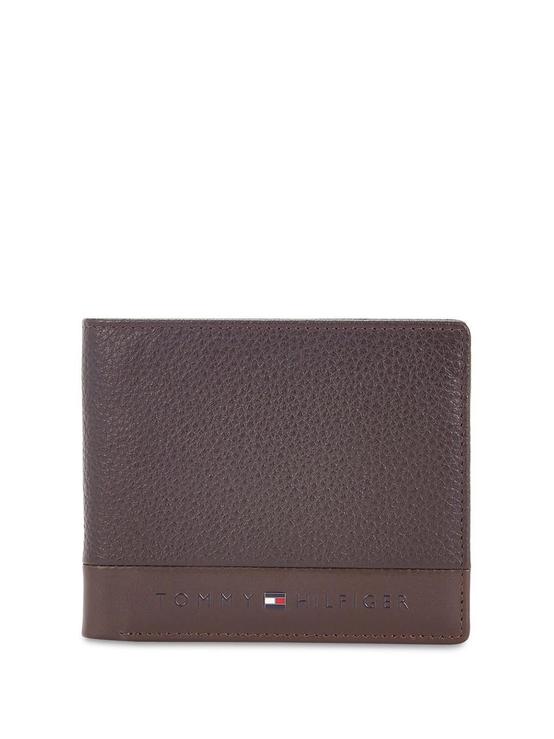 

Tommy Hilfiger Men Leather Two Fold Wallet, Brown