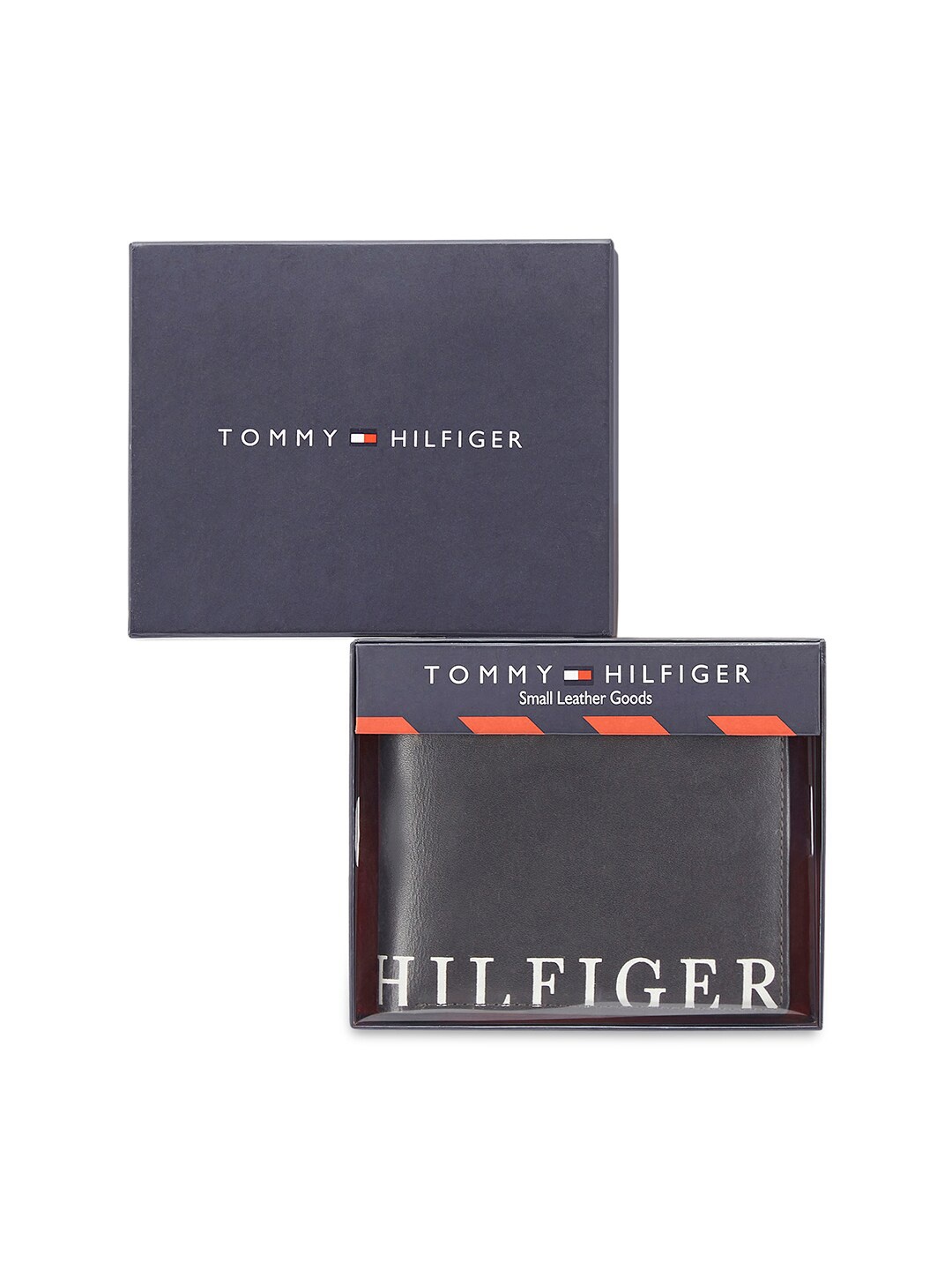 

Tommy Hilfiger Men Printed Leather Two Fold Wallet, Brown