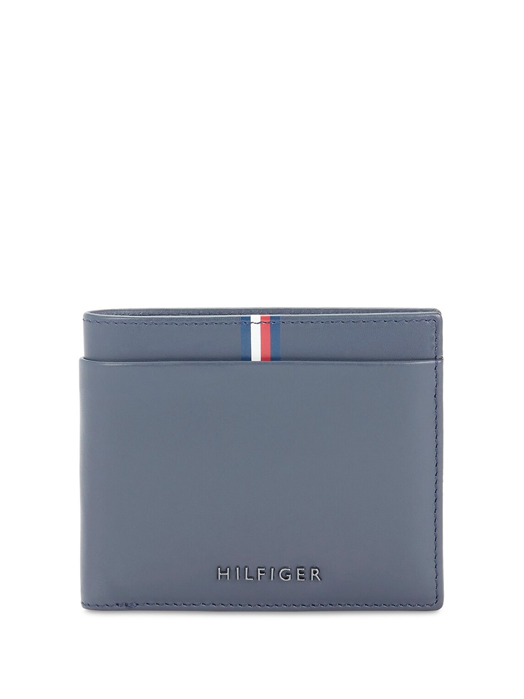 

Tommy Hilfiger Textured Leather Two Fold Wallet, Navy blue