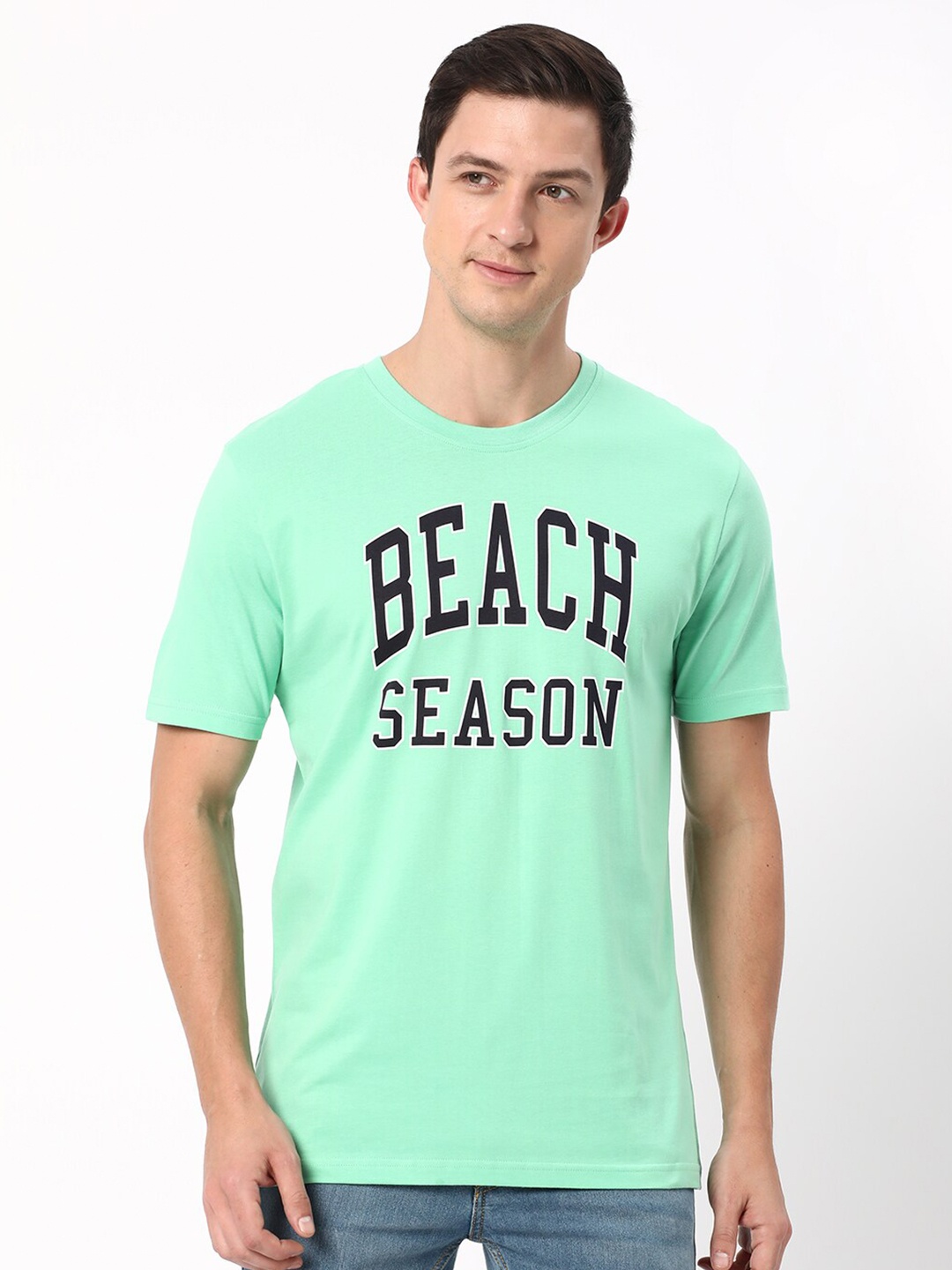 

R&B Typography Printed T-shirt, Green