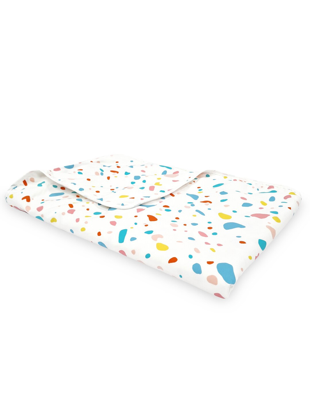 

Divine Casa Natty White & Blue Geometric Microfiber AC Room 120 GSM Single Bed Dohar