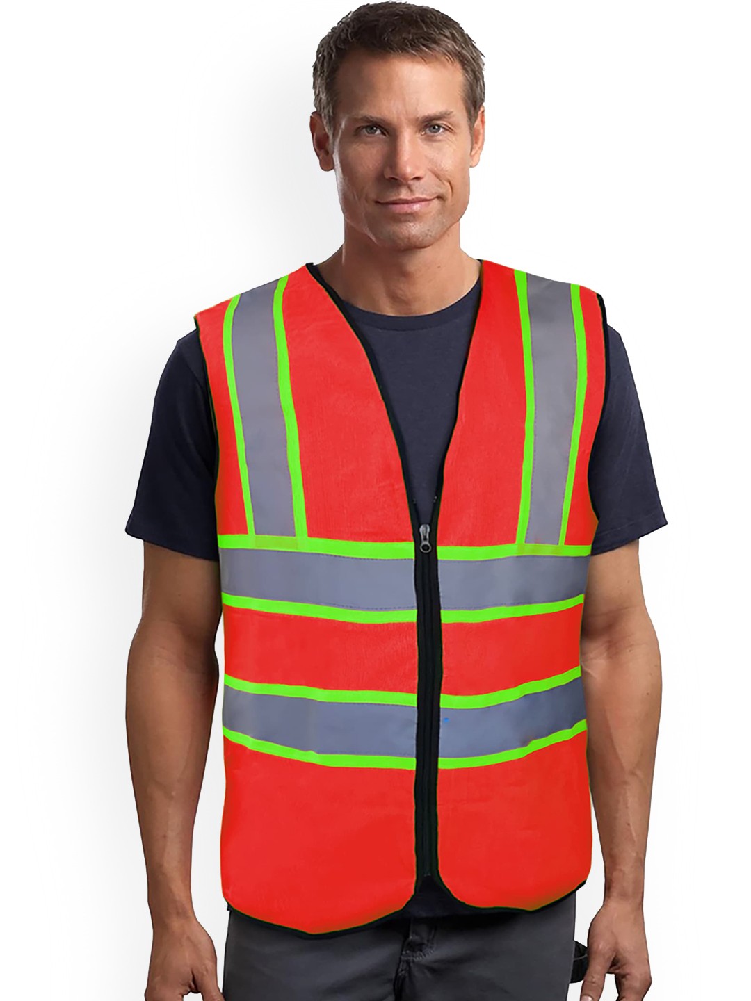 

JENNA Reflective Safety Vest Tailored Jacket, Red