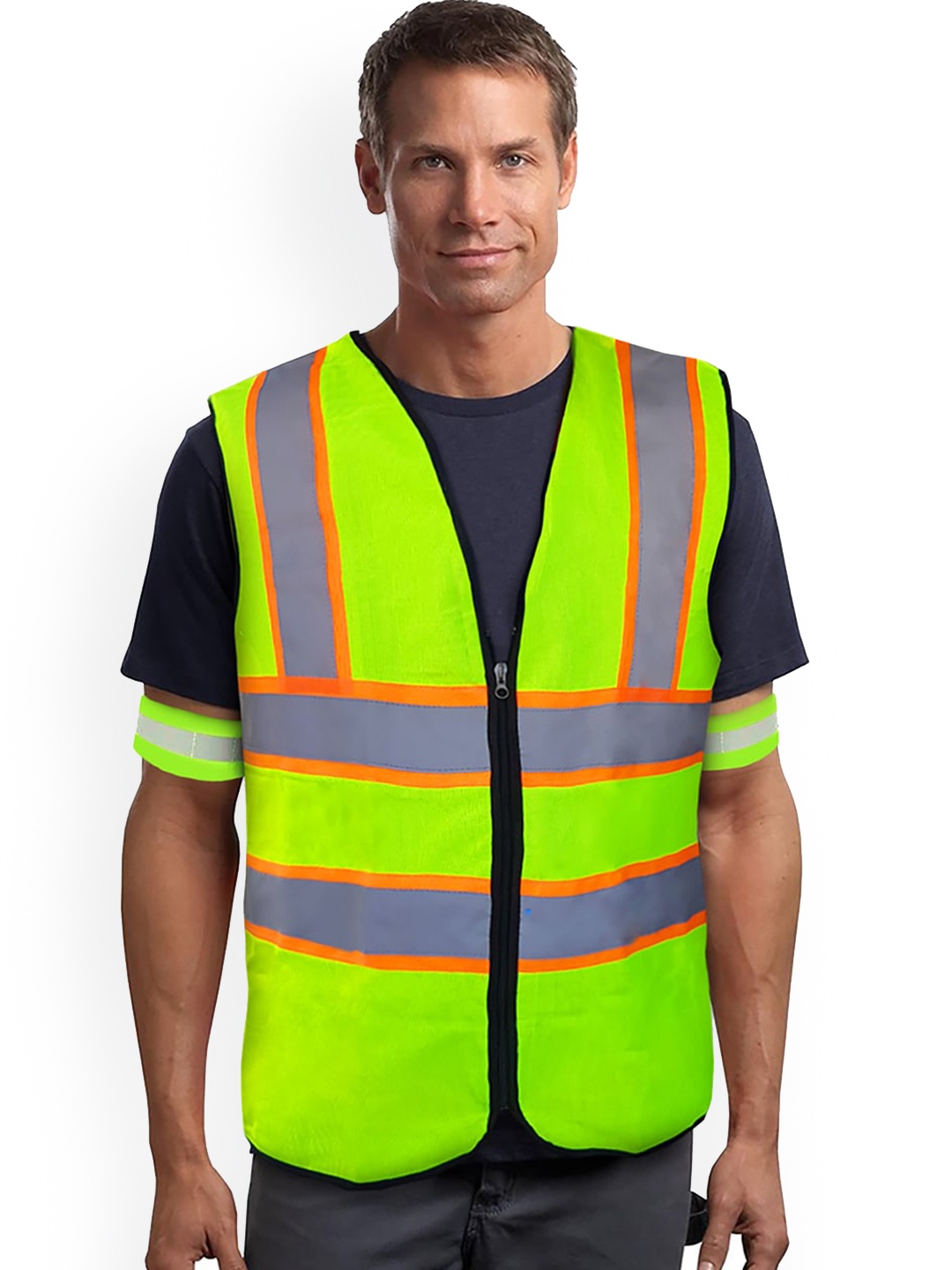 

JENNA Reflective Safety Vest Tailored Jacket, Green
