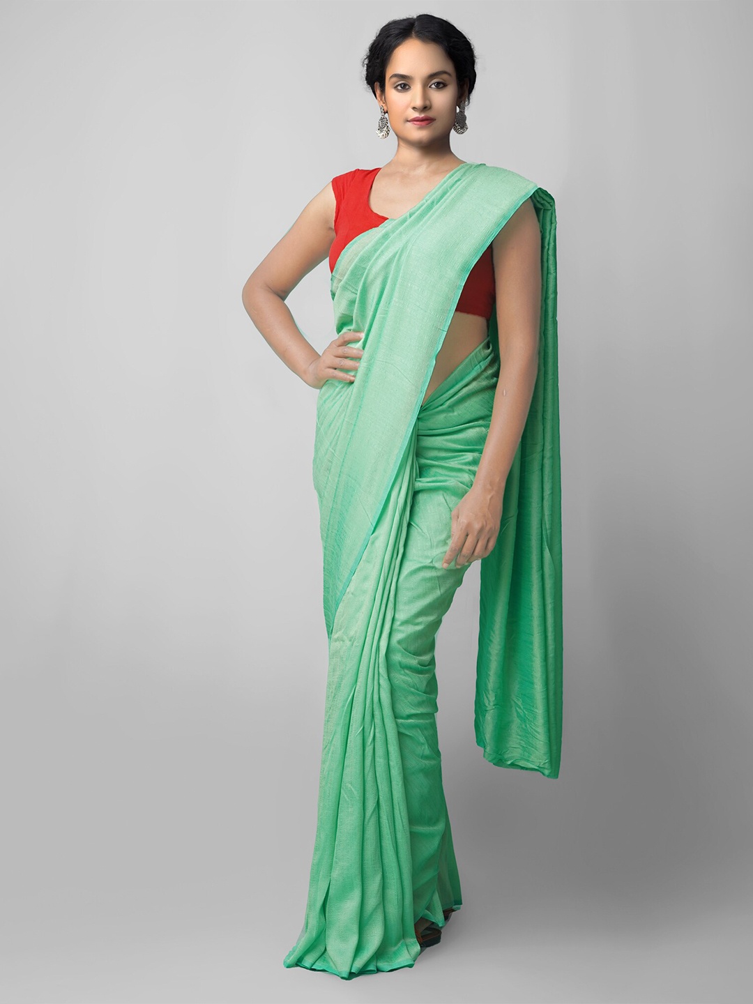 

Unnati Silks Art Silk Patola Saree, Green