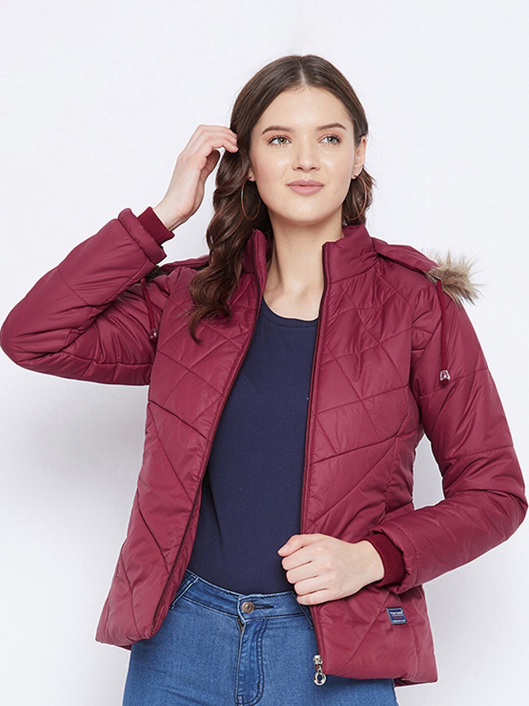 

VERO AMORE Hooded Windcheater Parka Jacket, Maroon