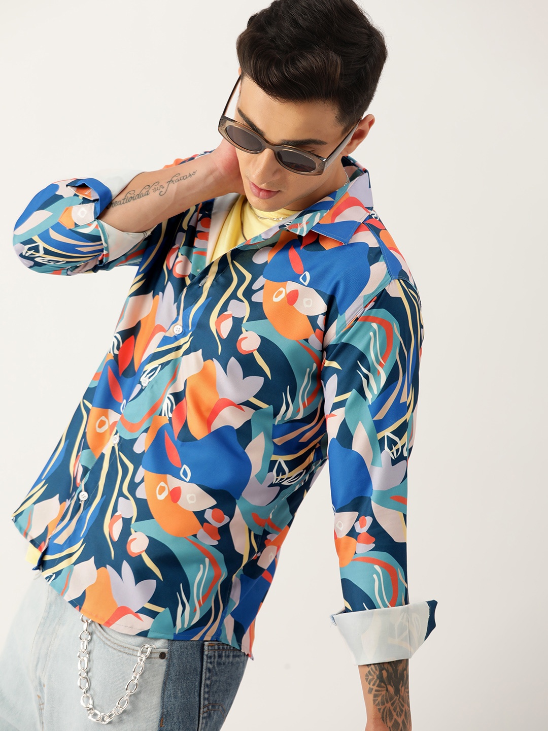 

Kook N Keech Men Relaxed Printed Casual Shirt, Blue