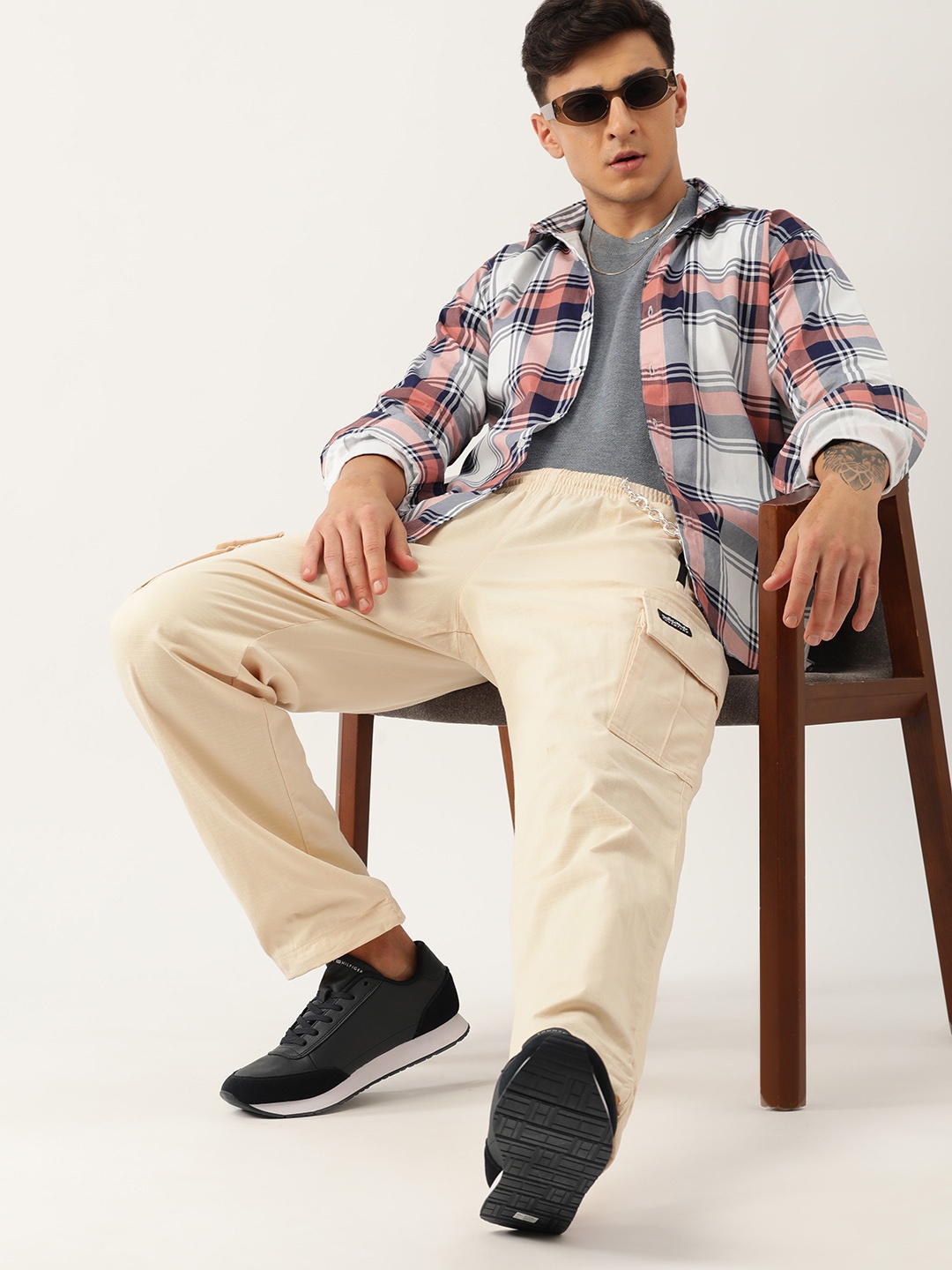 

Kook N Keech Men Relaxed Opaque Checked Casual Shirt, Orange