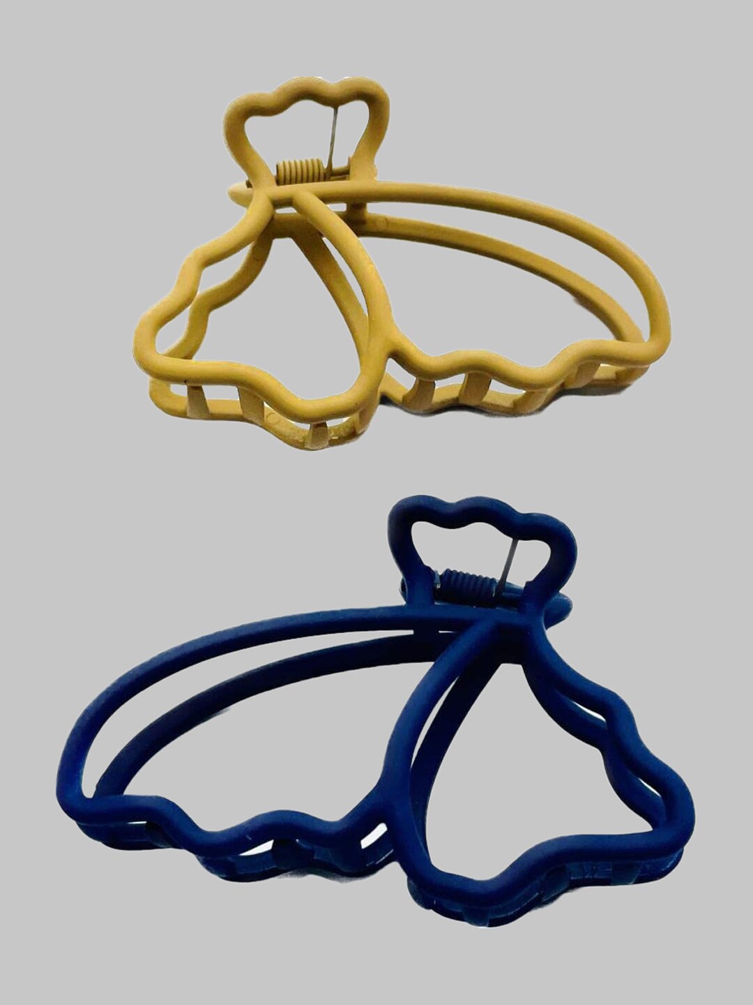 

FIMBUL Matte Butterfly Shaped Set of 2 Claw Clip, Yellow
