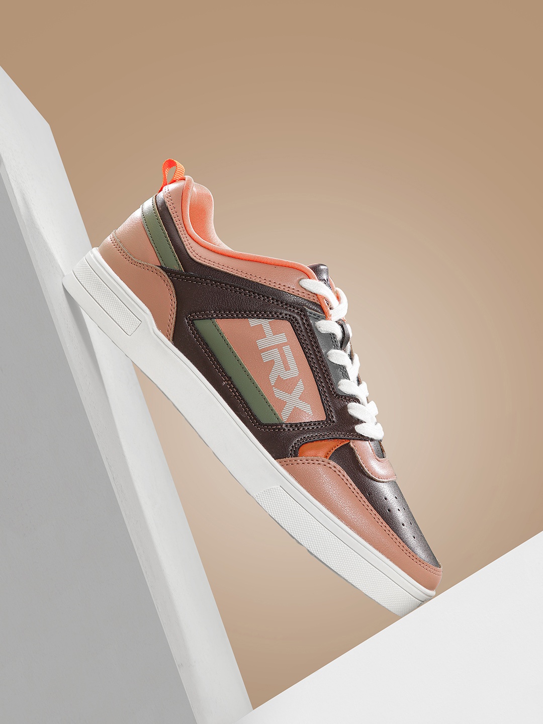HRX by Hrithik Roshan Men Club Culture Sneakers, Brown