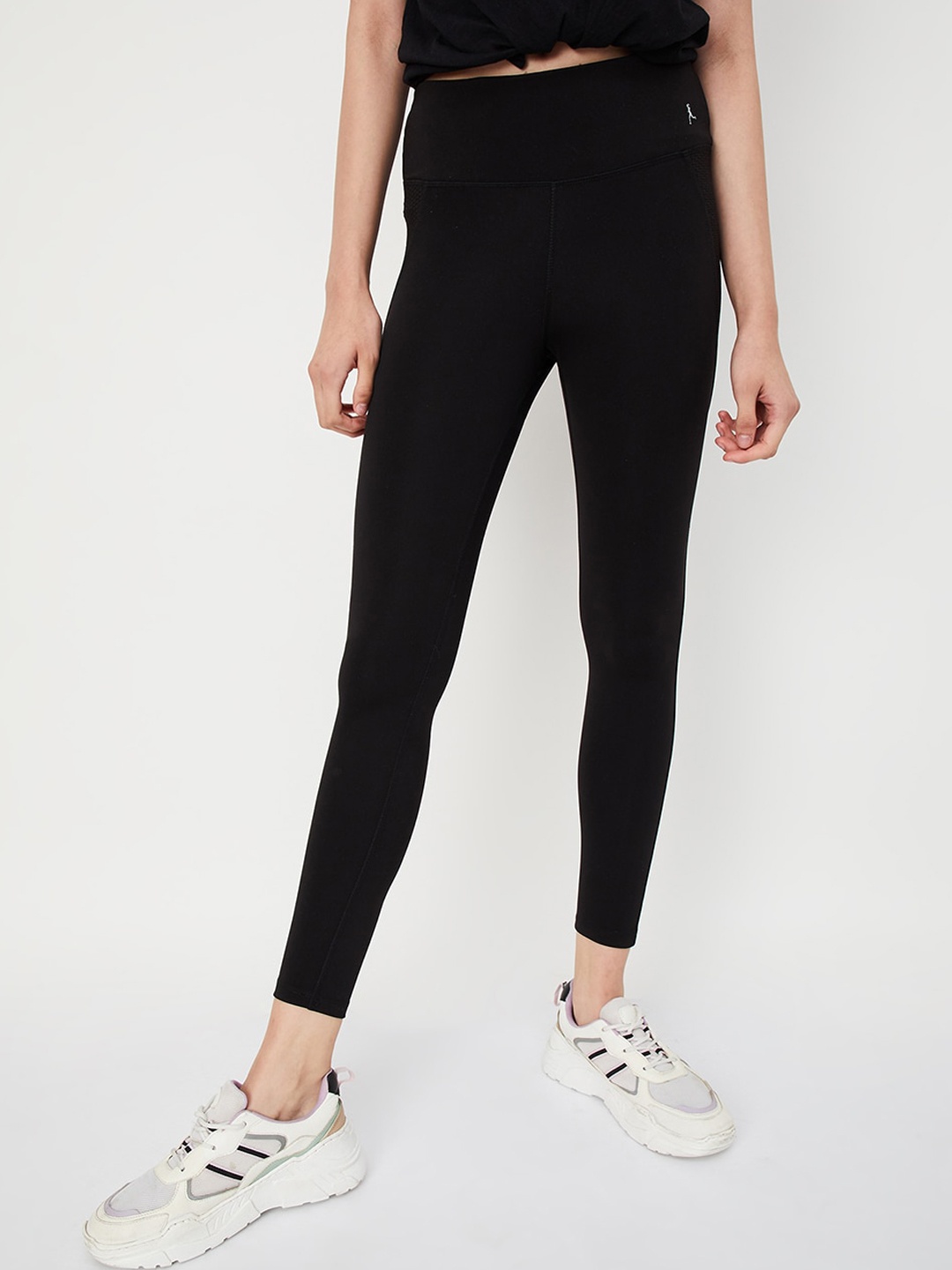 

max High Rise Ankle Length Sports Tights, Black