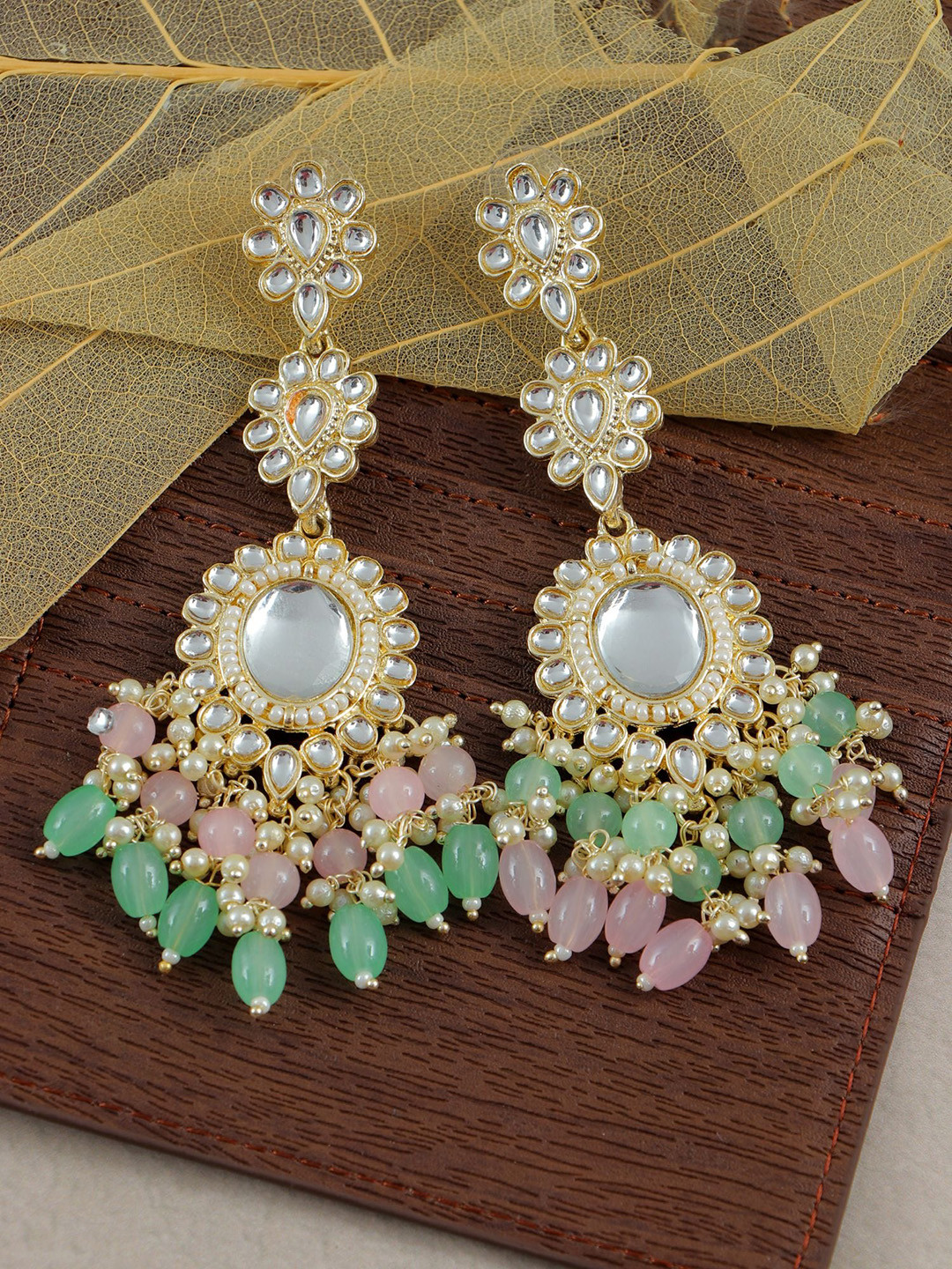 

Crunchy Fashion Gold-Plated Contemporary Drop Earrings