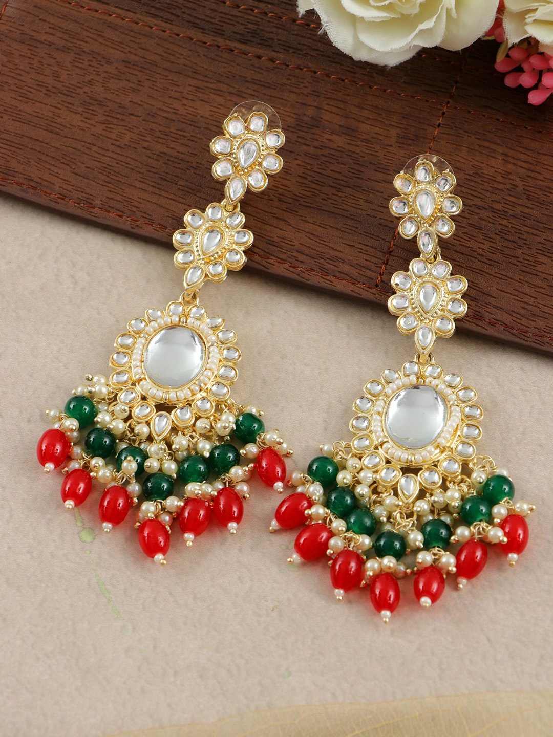 

Crunchy Fashion Gold-Plated Contemporary Drop Earrings