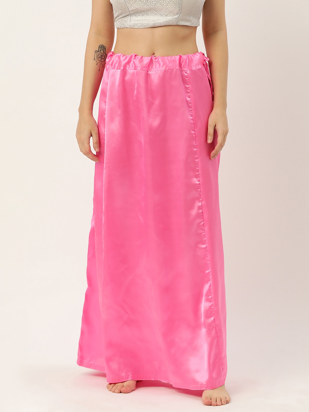 

HASRI Women Solid Saree Shapewear, Pink