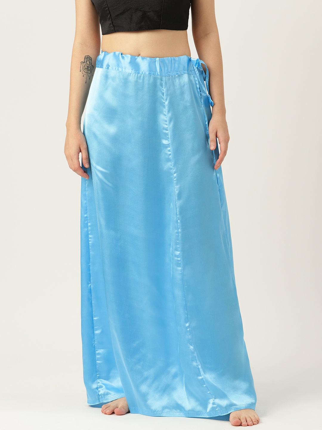 

HASRI Solid Saree Shapewear, Turquoise blue
