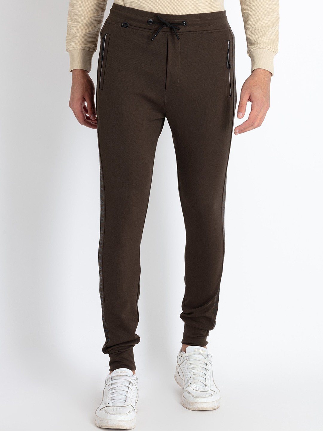 

Status Quo Men Cotton Cut & Sew Joggers, Olive