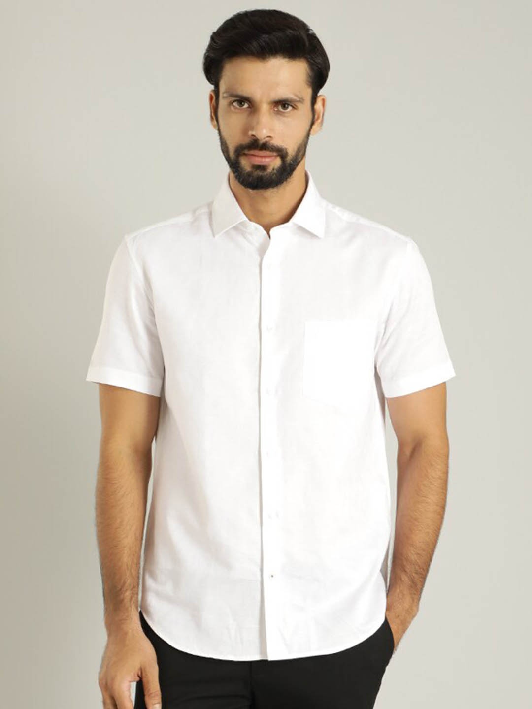 

Indian Terrain Classic Slim Fit Opaque Casual Shirt, White